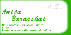 anita baracskai business card